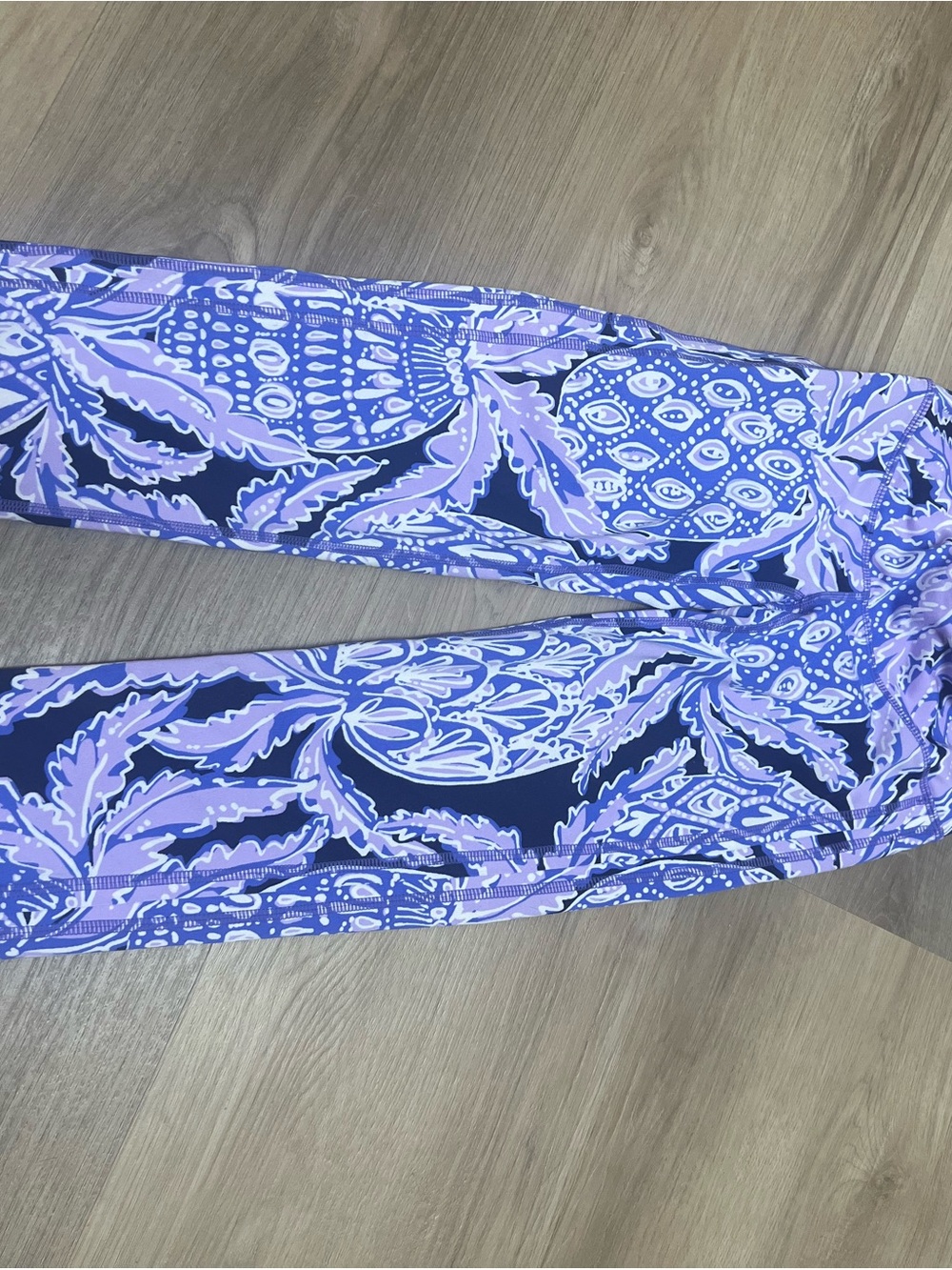 Lilly Pulitzer Purple and Navy Printed Top - Picture 2 of 4